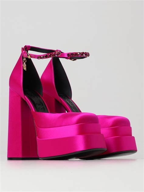 pink versace sandal heels|Versace high heel sandals pink.